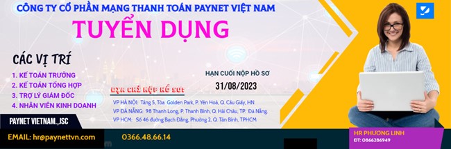 CÔNG TY CỔ PHẦN MẠNG THANH TOÁN PAYNET VIỆT NAM