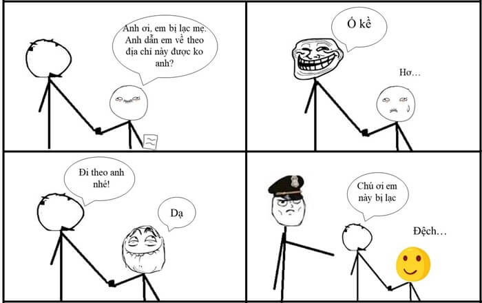Đứa trẻ nhờ dẫn đường