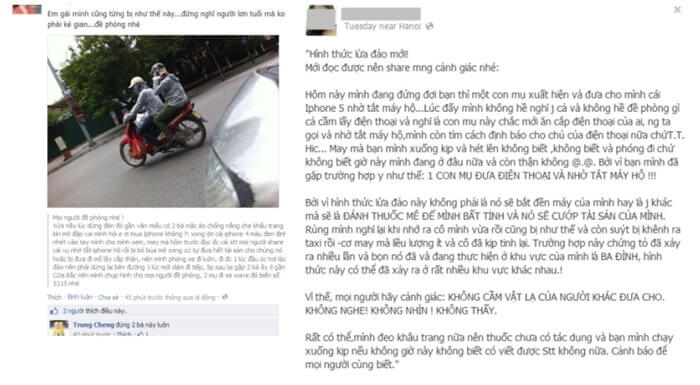 Hỏi đường, nhờ mở dùm điện thoại rồi bắt cóc