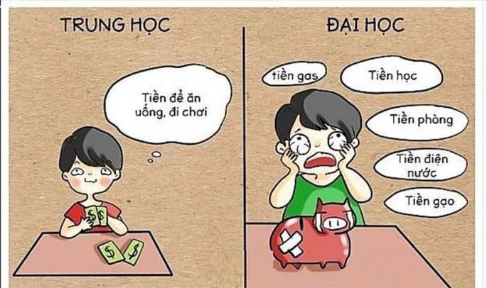 Lên đại học phải tiêt kiệm từng đồng một