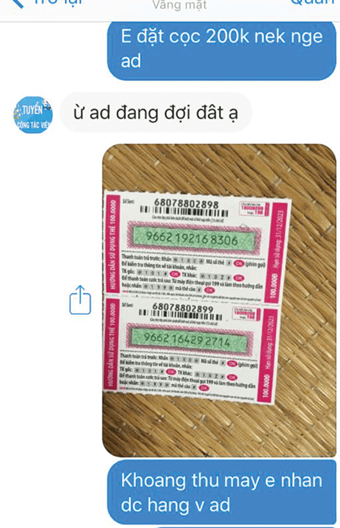 Tin nhắn lừa xâu chuỗi hạt