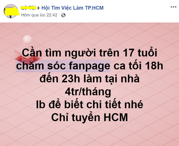 Tin tuyển dụng lừa đảo tuyển cộng tác viên